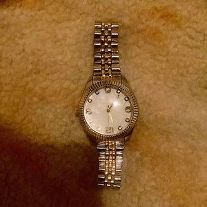 18k Gold Mens Watch,One Size fit all,Gold & Sliver.